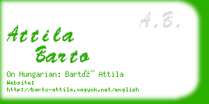 attila barto business card